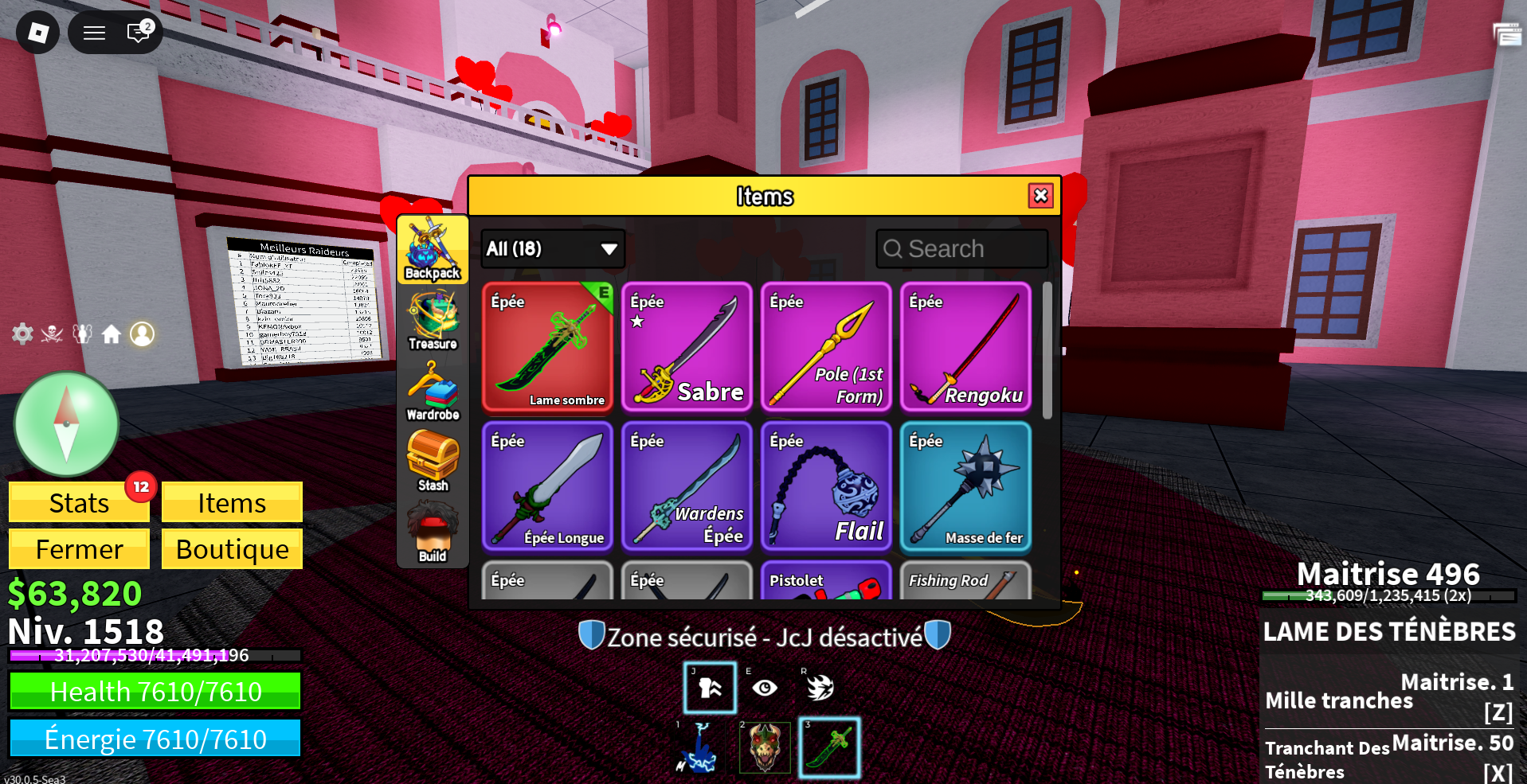 Compte avec T-rex + Buddha permanent + dark blade